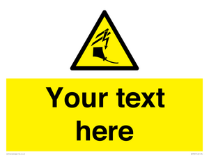 Custom warning kite flying near powerlines